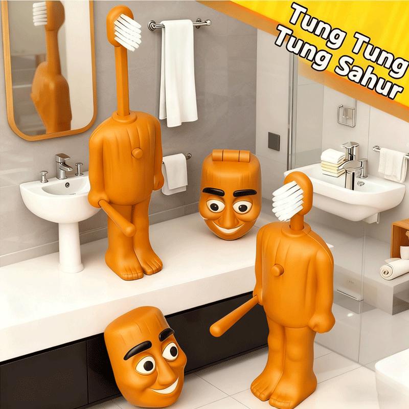 Topmix Unisex Kids 1-3Pcs Kids Brainrot Tung Sahur Toothbrush Soft Bristles Figures Teeth Brush Protable Travel Toothbrush For Children
