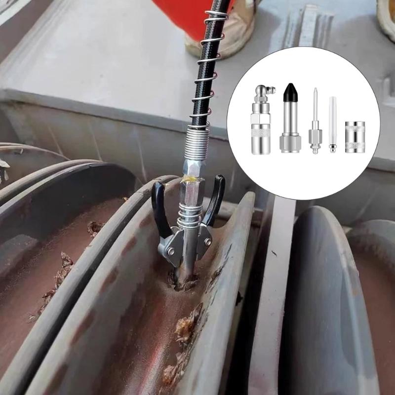 Lubrication Adapter Coupler Connector Grease Needle Nozzle Injectors Tool for Mechanical Use Heavy Machinery Maintenance