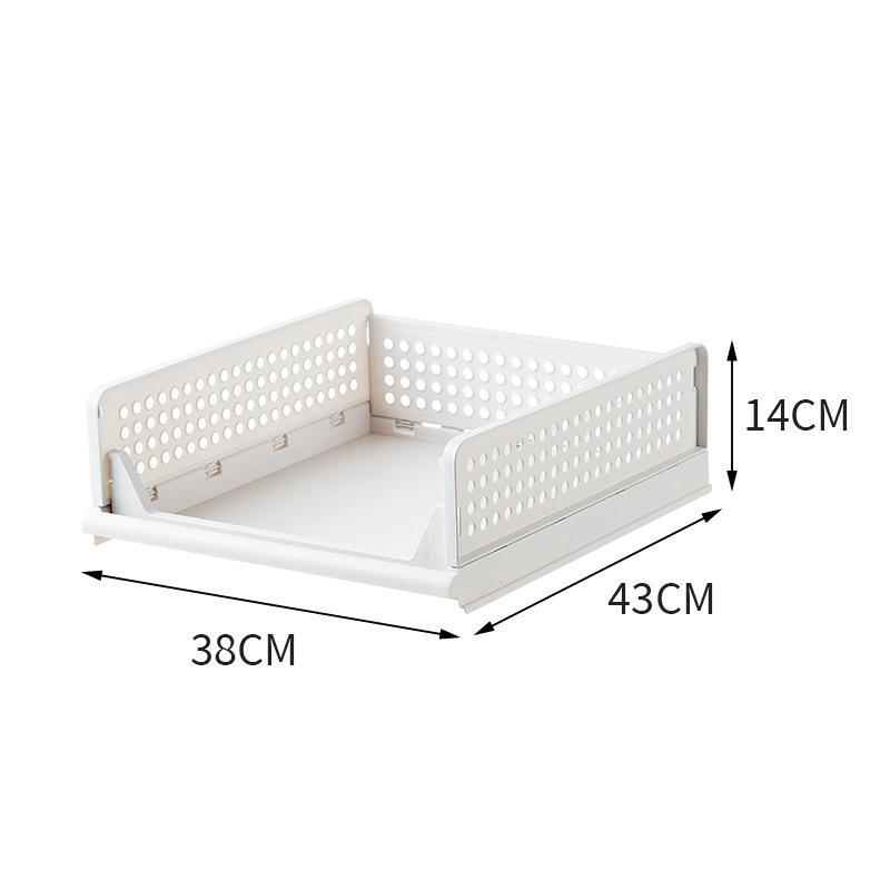 Multi-Model Plastic Clothing Folder: Drawer-Type Layered Storage Organizer with Built-in Shelf for Wardrobes