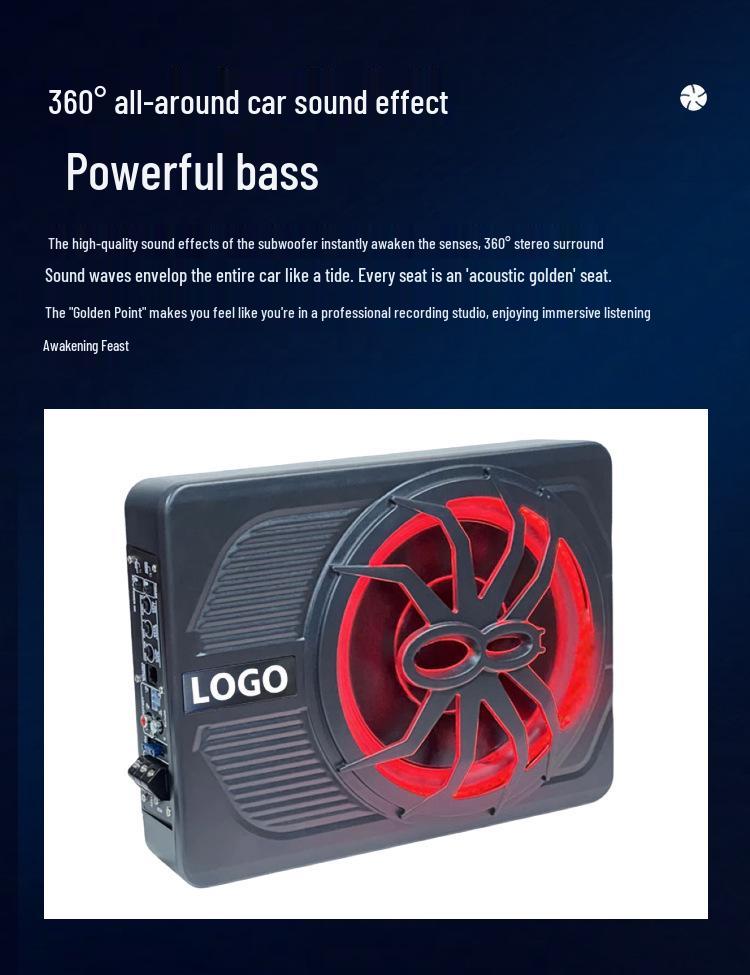 Ultra-Thin Car Subwoofer with Lights: Active Seat Cannon Speaker Modification