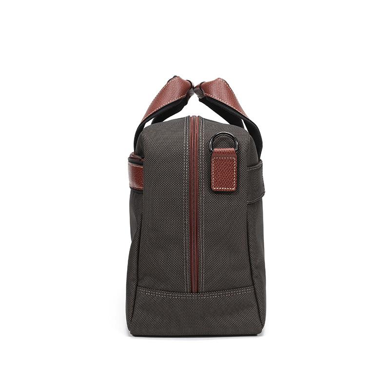 Longchamp Boxford Minimalist Fabric Laptop Briefcase Tote Shoulder Bag Men bags Military-Green Brown 1658080042