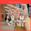 Plush Bunny Phone Strap With Pvc Cord For Gift And Decoration