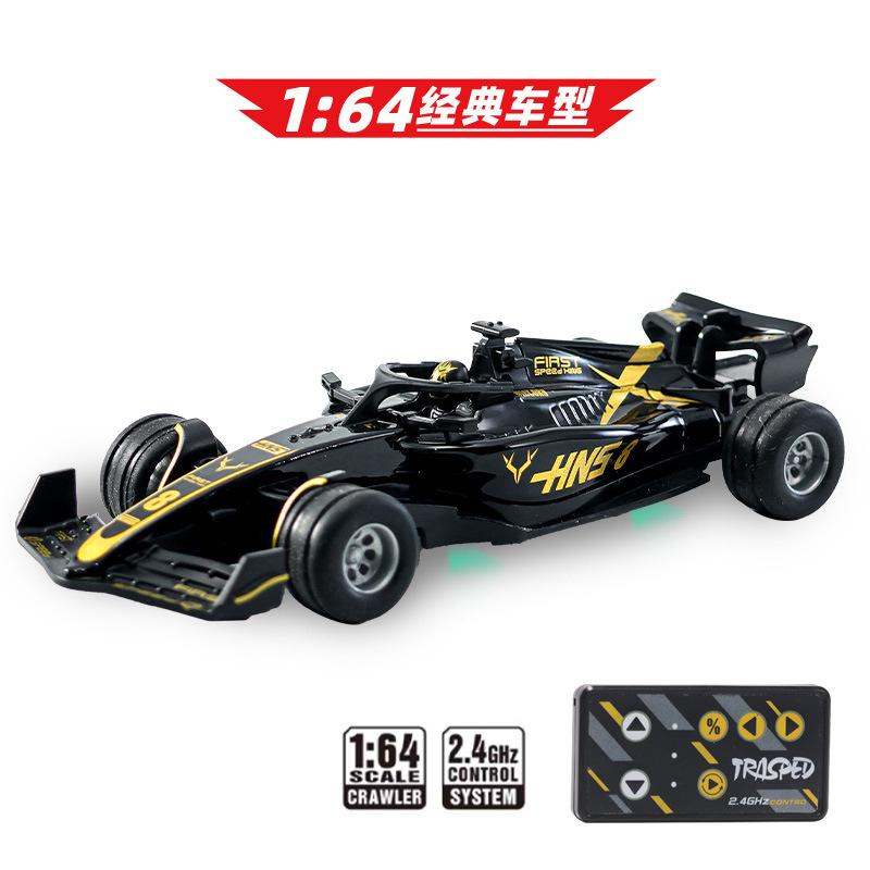 1: 64 Mini Alloy Rc Formula Racing Adjustable Speed Led Light Children'S Portable Toy Indoor And Outdoor Remote Control Toy