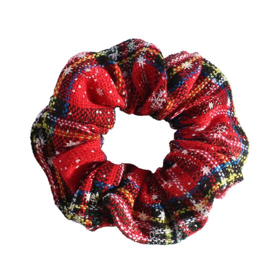 1/3/6Pcs Christmas Hair Ties Red White Velvet Hair Scrunchies Elastic Hair Band Ponytail Holder Glitter Sequins Snowflakes Hair Ropes