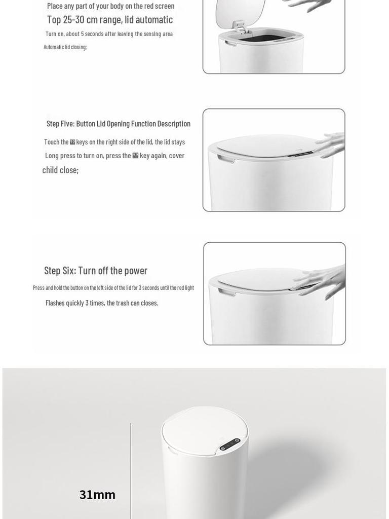 Automatic Sensing Smart Trash Can for Home and Medical Use