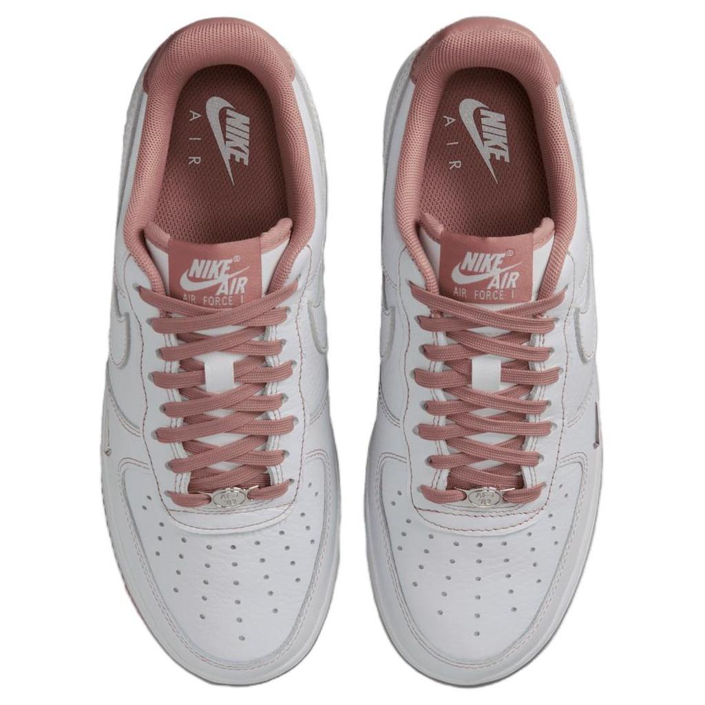 Nike Air Force 1 Abrasion Resistant Low Top Skateboard Shoes Women's White Pink Sneakers IB6543-100