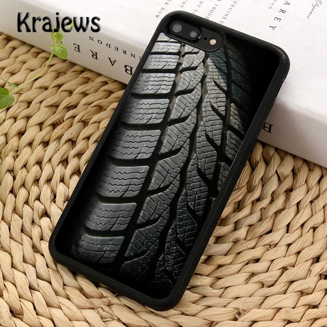 Krajews Cool Tire Tread Wheel Style Track Phone Case Cover For iPhone 14 6s 7 8 Plus XR XS 11 12 13 Pro Max Samsung S21 S22ultra