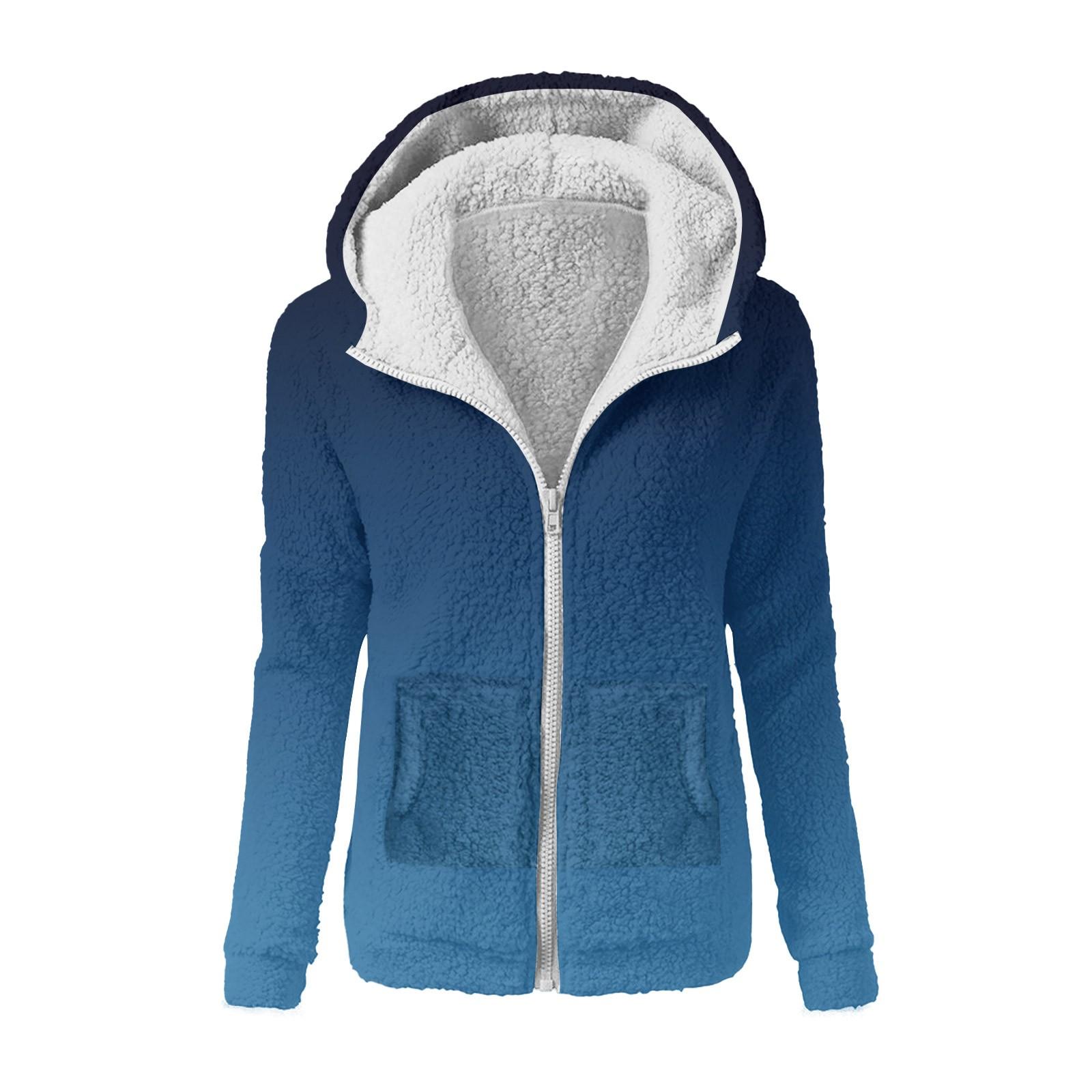 

Женская модная толстовка с принтом, свободная плюшевая куртка с капюшоном на молнии L светло-серый