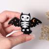 Blucome Alfinetes de segurança artesanais personalizados broches de coruja de Halloween bolsa alfinete de lapela desenho animado animal distintivo joias presente para crianças amigos