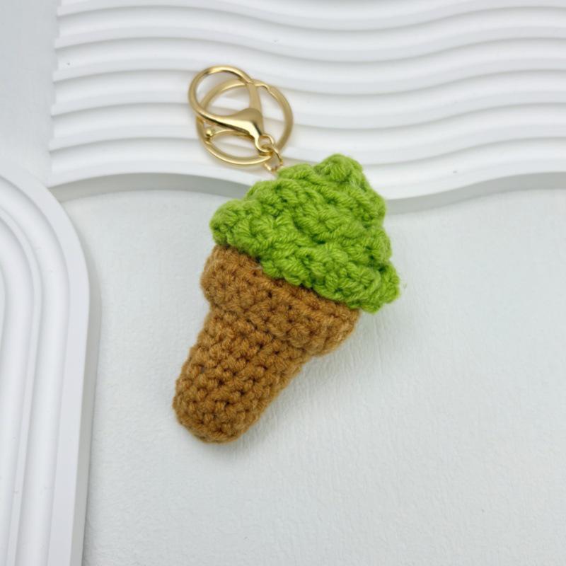 Cute Cartoon Ice Cream Keychain & Backpack Pendant - Fun Gift for Kids & Couples
