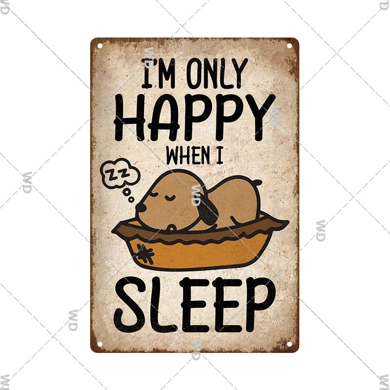 Funny Quote Sarcastic Vintage Posters Life Tin Sign Retro Plaque Metal Plate Wall Art Decor for Home Garden Courtyard Room Gift