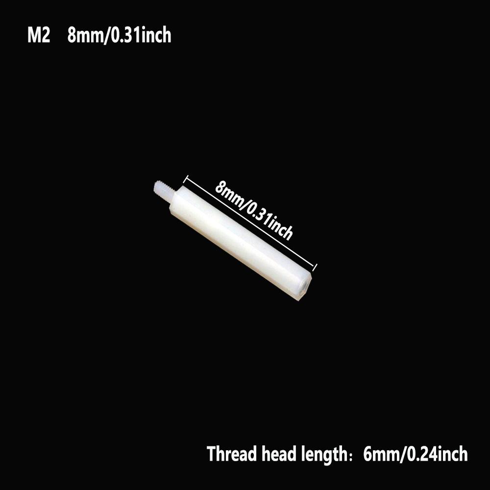25Pcs White Nylon Single Head Fastener Durables Multi-Purpose Hardware Accessories