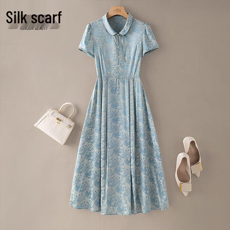 Sybilla Women s New Chinese Retro Lapel Midi Dress M