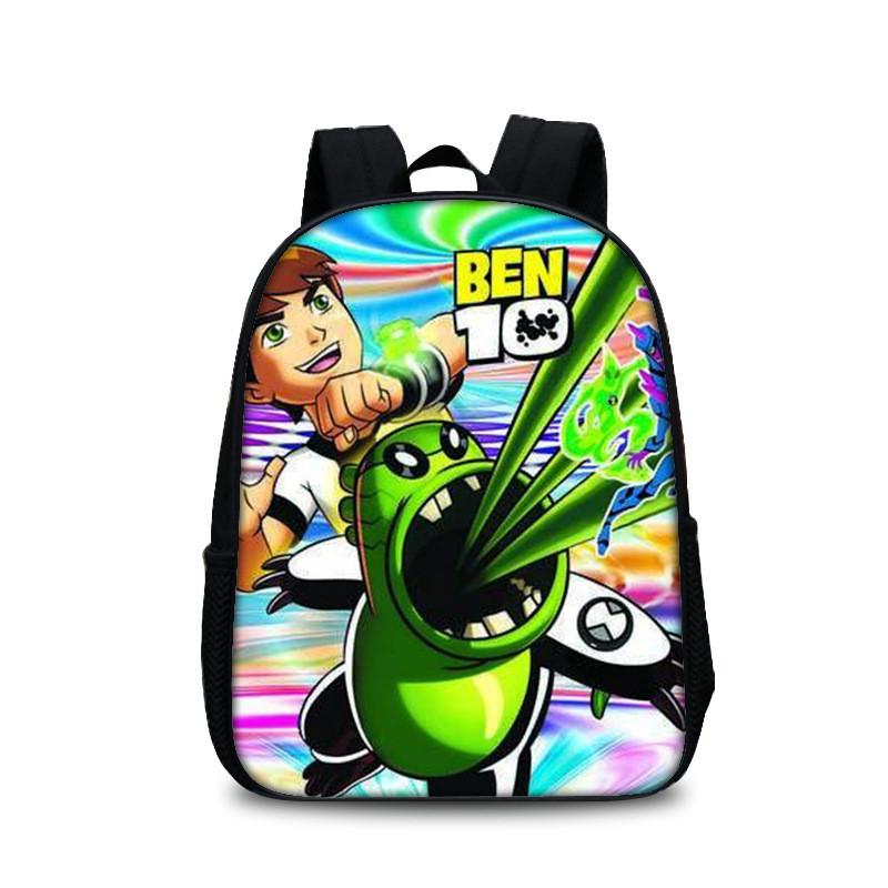 Mochila Escolar Ben 10 para Adolescentes con Diseño Cómodo Bolsa para Libros de Nailon para Estudiantes
