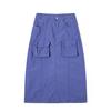 SS25 Back Split Design Solid Color Cargo Skirt Women Skirts Blue Purple LWB009215207724A07961