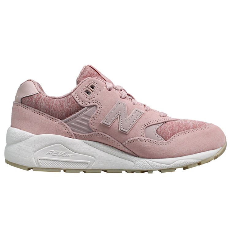 New Balance NB 580 Retro Leather Fabric Synthetic Leather Cushioning Low Top Casual Running Shoes Women sneaker Pink White WRT580HP