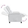 Massage Recliner White Fabric