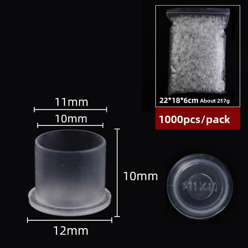 500/1000pcs Plastic Tattoo Ink Cups Caps 17mm14mm11mm Clear Self Standing Ink Caps Tattoo Pigment Cups Supply for Ink Wholesale