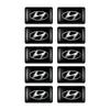 10pcs 3D Epoxy Stickers Car Steering Wheel Audio Decor Decals Accessories For HYUNDAI i20 i30 Tucson i10 ix35 i40 Azera GDI Kona PP18