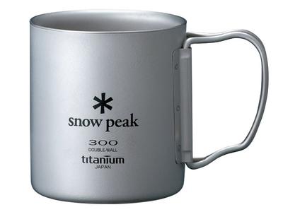 Snow Peak Titanium Double Mug 300 [300ml Capacity] Folding Handle MG-052FHR