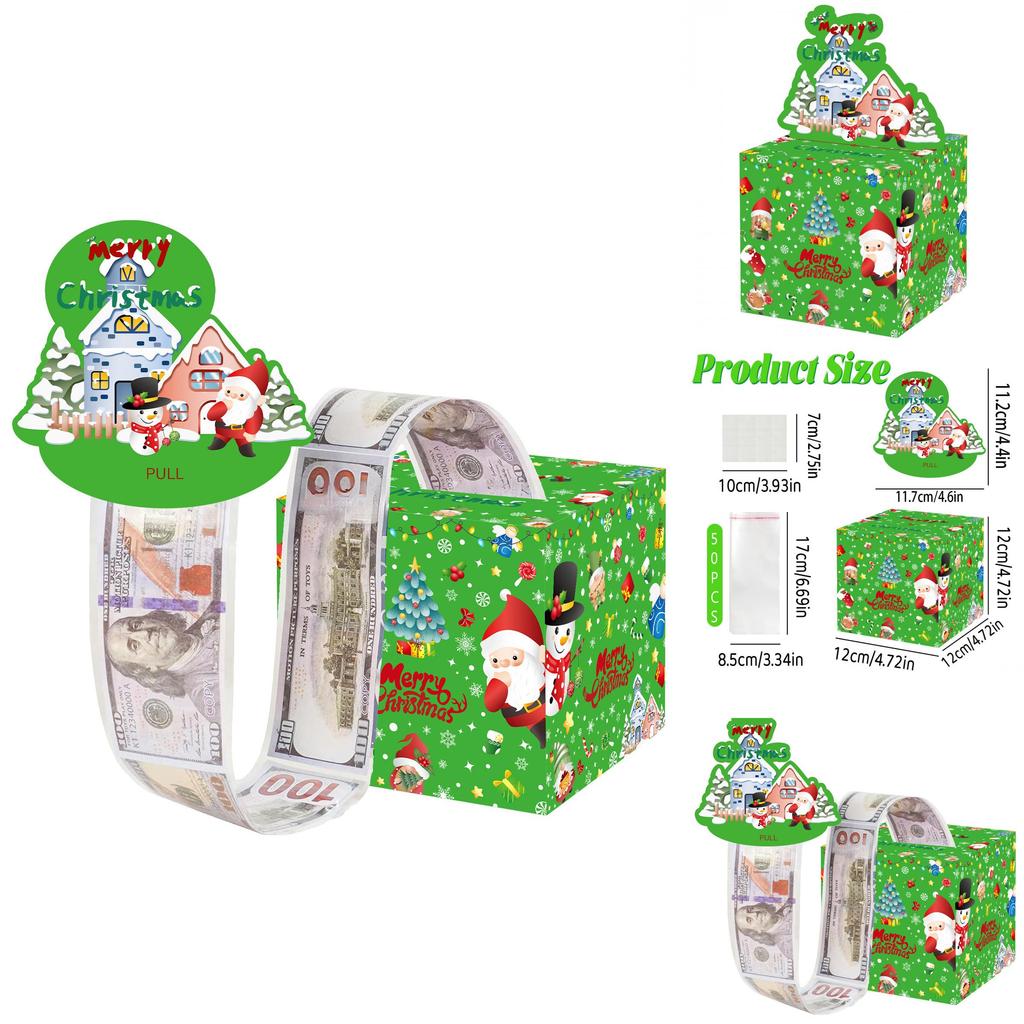 Christmas Themed Gift Box With Santa Design For Party Decor And Holiday Celebration