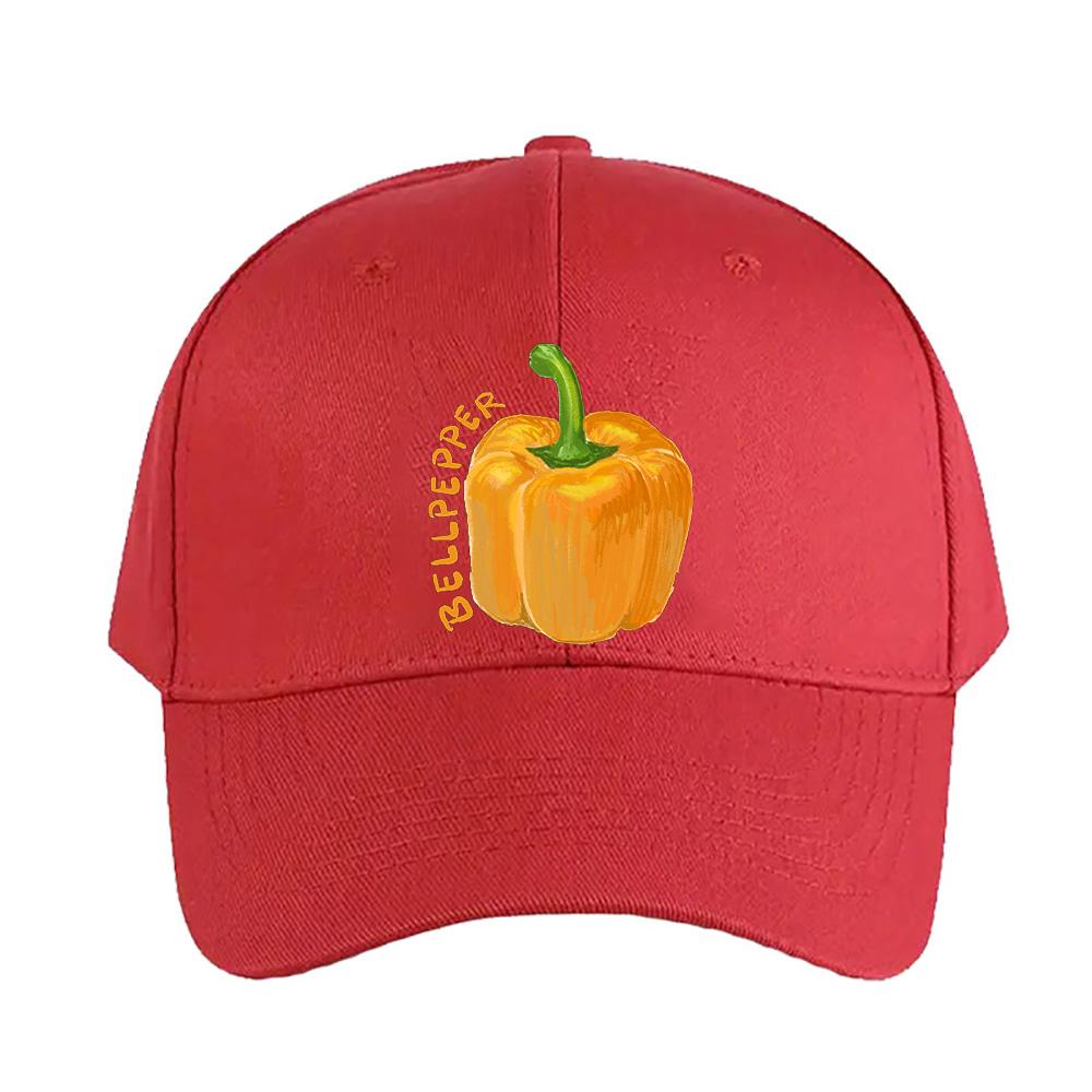 Yellow Bell Pepper Illustration Woman Man Baseball Cap Adult Adjustable with Curved Brim Hiking Fishing Hat sun hat duckbill cap