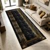 Modern Luxury Marble Style Long Corridor Carpets Decoration Sofa Washable Soft Runner Rug Non-slip Lint-free Doorway Floor Mats
