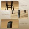 Set of Two Industrial-Style Bar Stools - Brown/Black