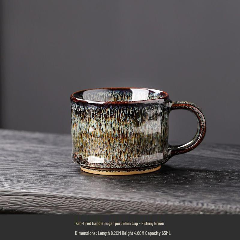 Japanese Retro Ceramic Handled Teacup Set