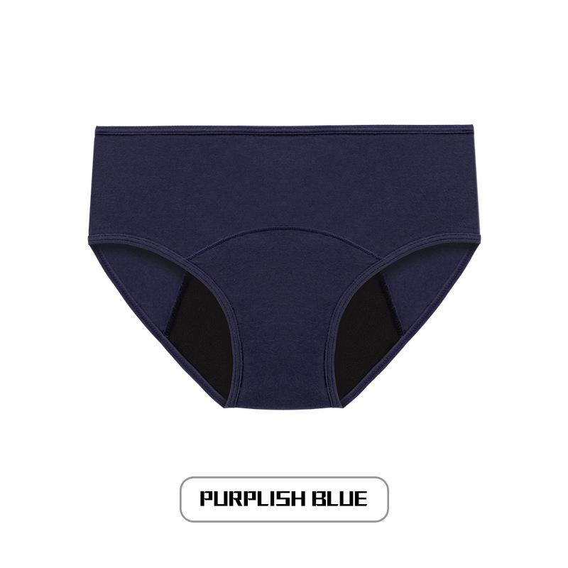 Dámské menstruační kalhotky s barevným lemem, nízký pas, vysoká savost, třívrstvé