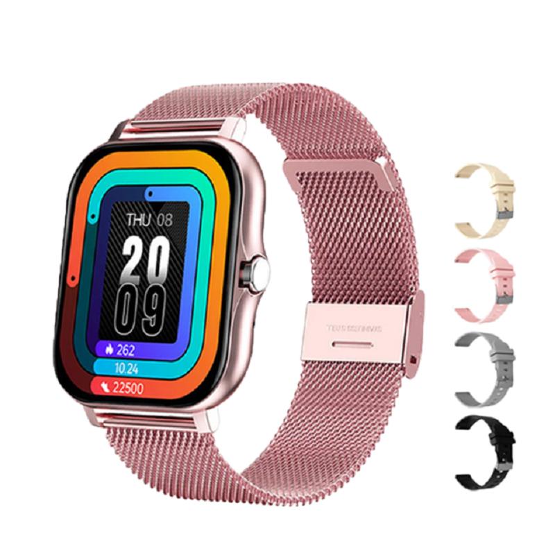 Smartwatch Men Women Sports Fitness Health Rate Monitor Bluetooth Call Digital Metal Gift Full Touch Gold Smart Watch