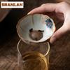 Ru Kiln Gracked Glaze Great Wealth Tea Separator Infusor Elegant Tea Strainer Dispenser Tea Maker Tea Filter Teaset Ornaments