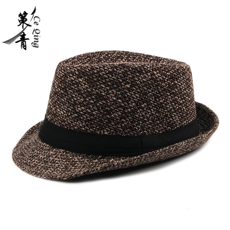 

Новые осенне-зимние шляпы, старые повседневные шляпы, классические и универсальные, модные мужские джазовые шляпы, британские тренды M（56-58cm） темно-коричневого