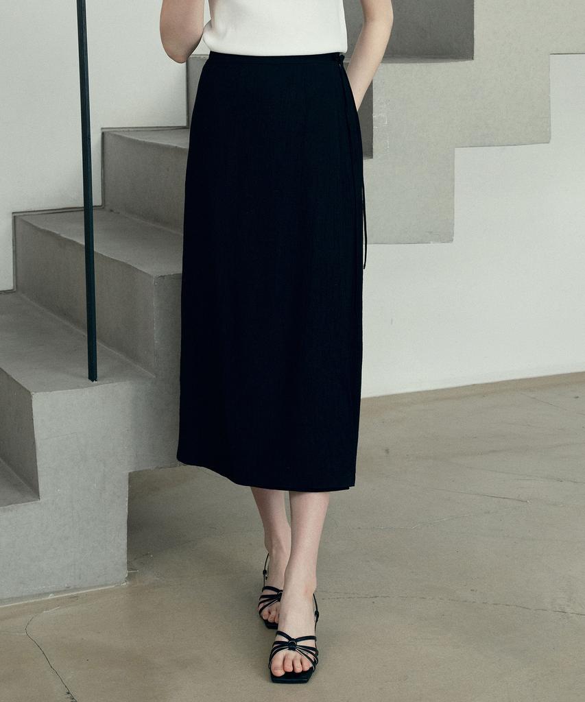 Mind Bridge Woman [W] Wrap Banding Black Skirt