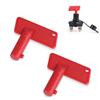 2PCS Car Red Plastic Spare Keys Mini Battery Cut Off Kill Isolator Switch Spare Keys For Van Auto Marine Boat Truck RV Kit Parts