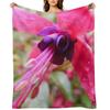 Fuksjowy Kwiat z Kropelkami Wody 240 Koc do Rzucania Koce na Łóżko Zimowe łóżka Dekoracyjny Koc do Rzucania Kołdry