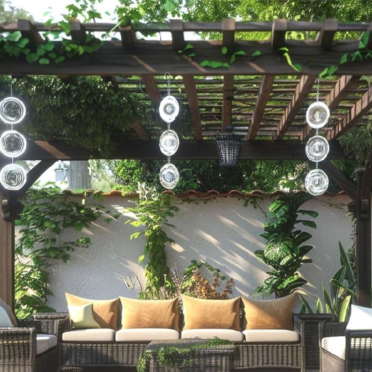 Spaventapasseri Riflettente 3D Acciaio Inossidabile Rotante Decorazione da Giardino Alimentato a Vento Spinner da Esterno Per Difesa Orto