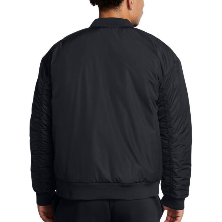 Under Armour Giacca da allenamento con zip in tessuto Project Rock da uomo Nera 1387085-001
