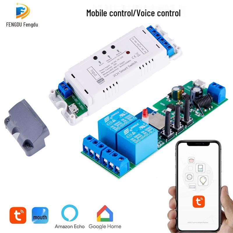 Tuya WiFi 2-Way Smart Switch Module with Voice Control for Alexa
