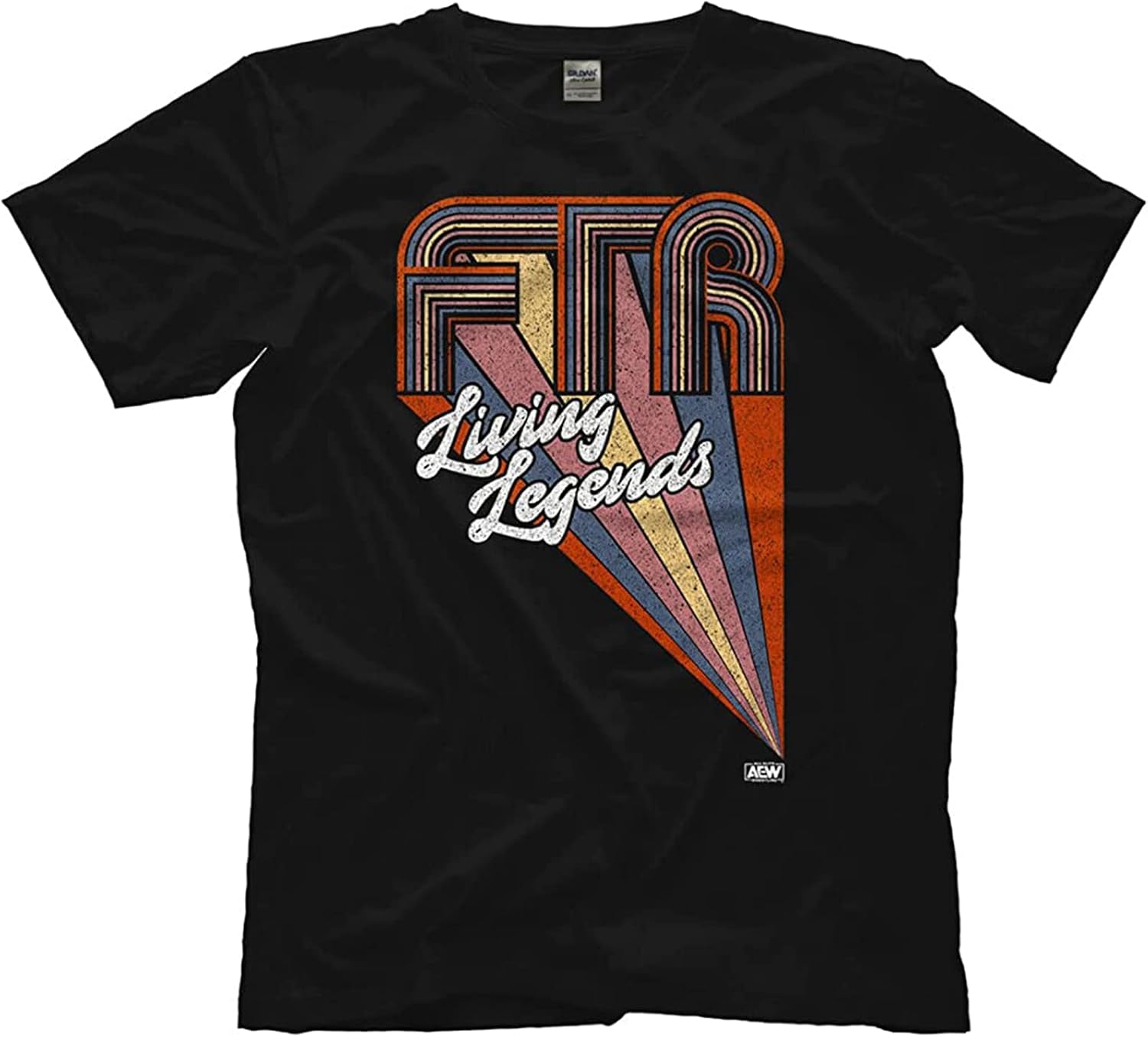 Aew FTR Living Legends Elite Wrestling T Shirt Printed Black Graphic Top Tee for Men 3XL чёрный