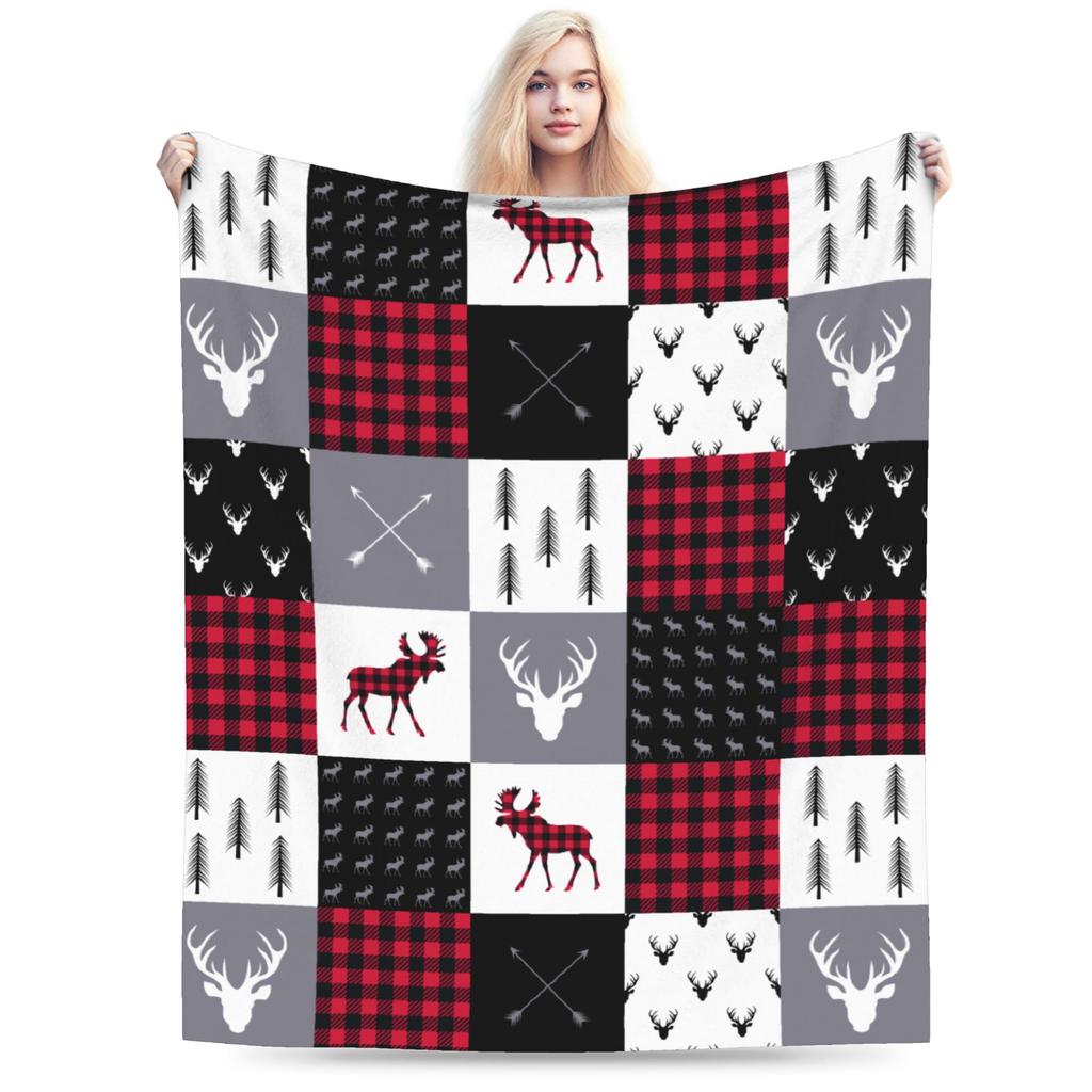 Christmas Nutcrackers Blankets Velvet Xmas Nutcracker Doll Comfortable Soft Throw Blankets for Bedding Plush Thin Quilt