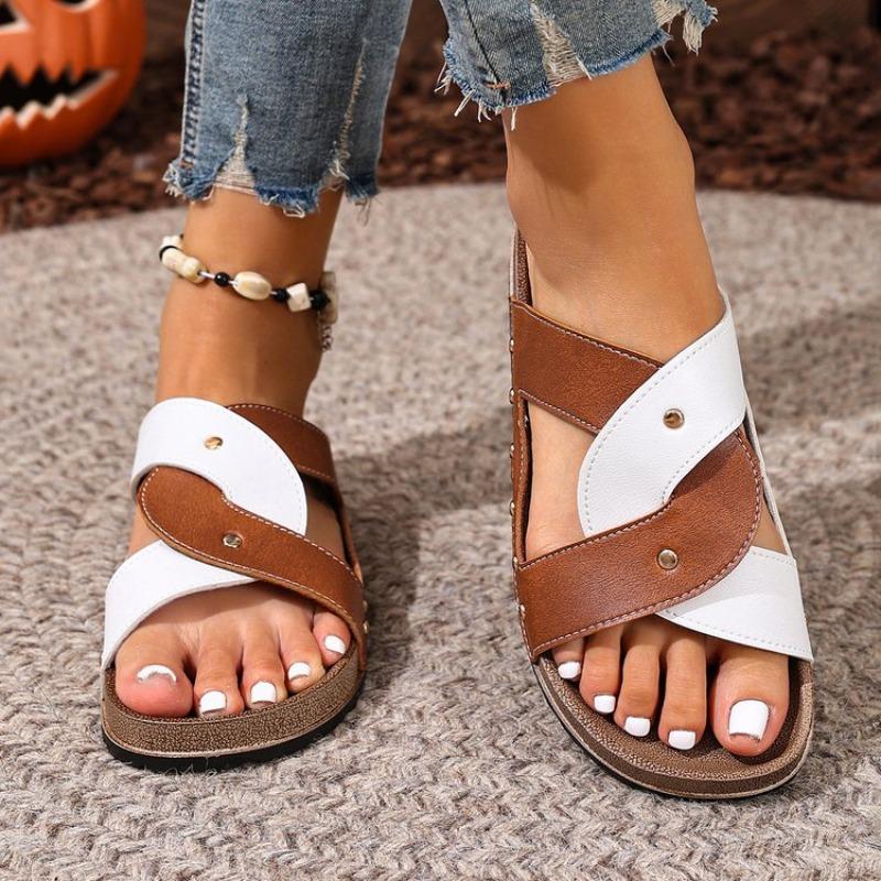 Fashion New Summer European and American Large-size Fish Mouth Cross Thick-soled Sandals for Women
