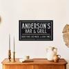 Personalized Anderson Bar Grill Metal Sign Rustic Wall Decor Home Patio Living Room Friend Gift Outdoor