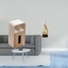 Multipurpose Rectangular Tissue Box Cover with Abstract Fire Modern Art Resin Flame Figurine