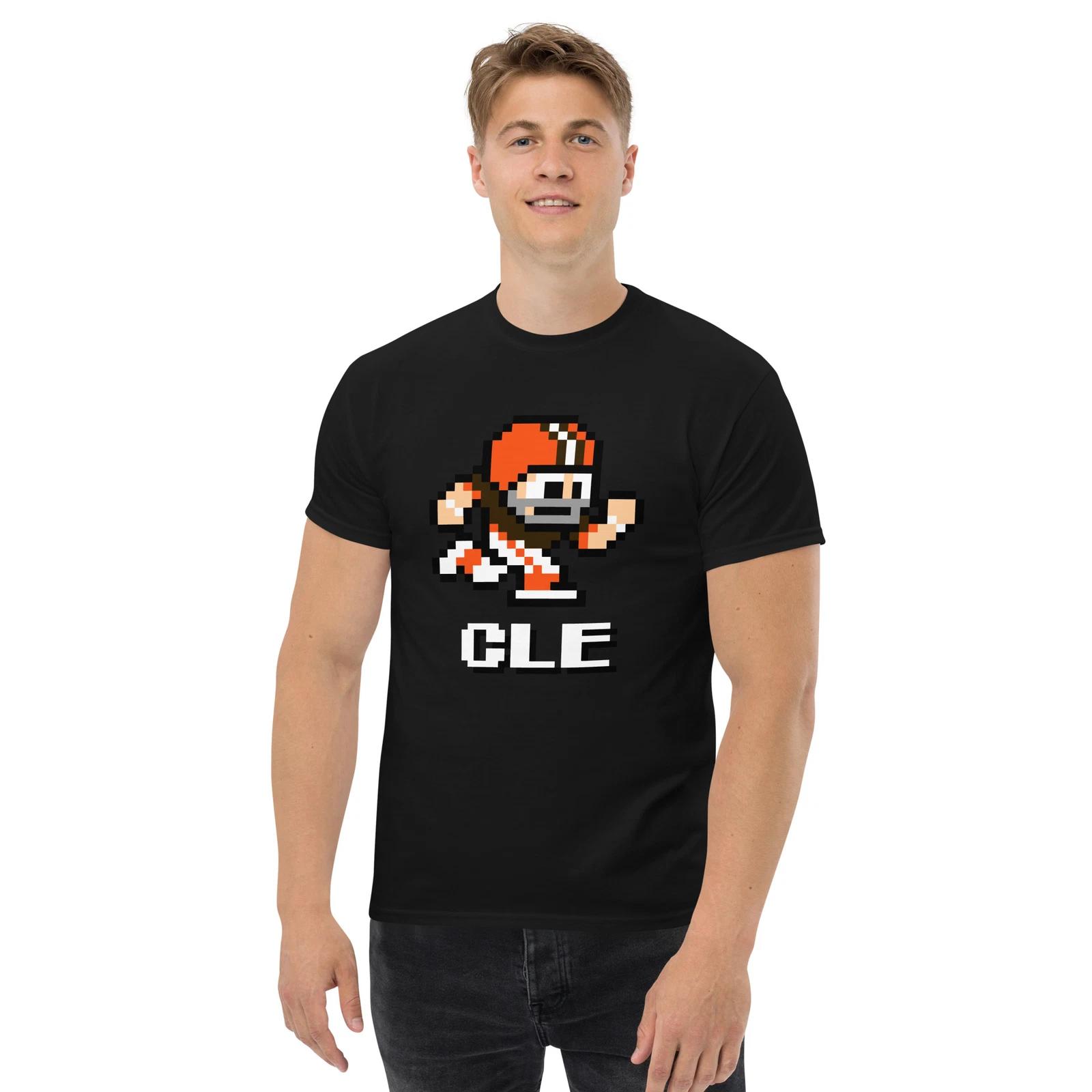 Cleveland Browns NES Football Player 8-bit Tecmo Super Bowl Nintendo T-Shirt 2XL