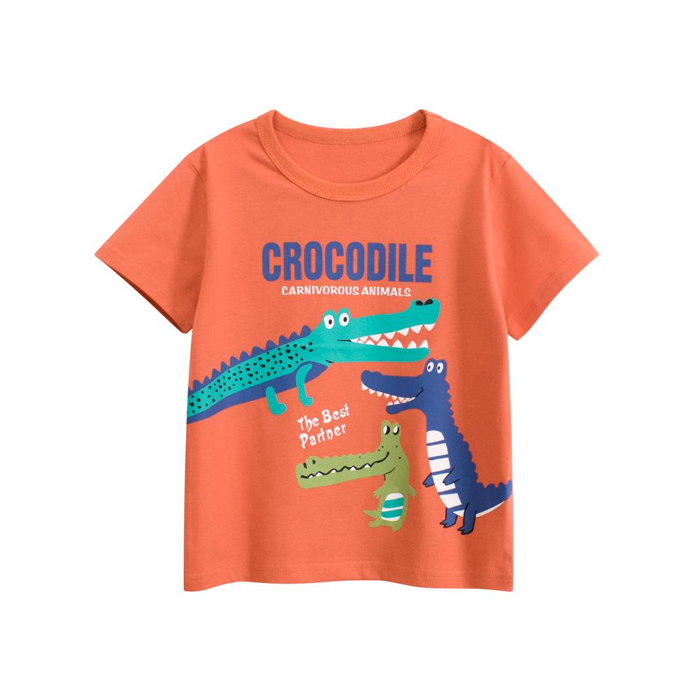2026 Summer Kids Cartoon Print Short Sleeve T-Shirt for Boys 110 cm