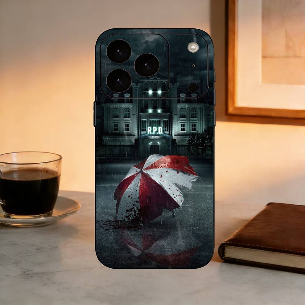 GAME R-Resident Evil Phone Case For iPhone 17,16,15,14,13,12,11 Plus,Pro Max,XS,Soft Silicone Black Cover
