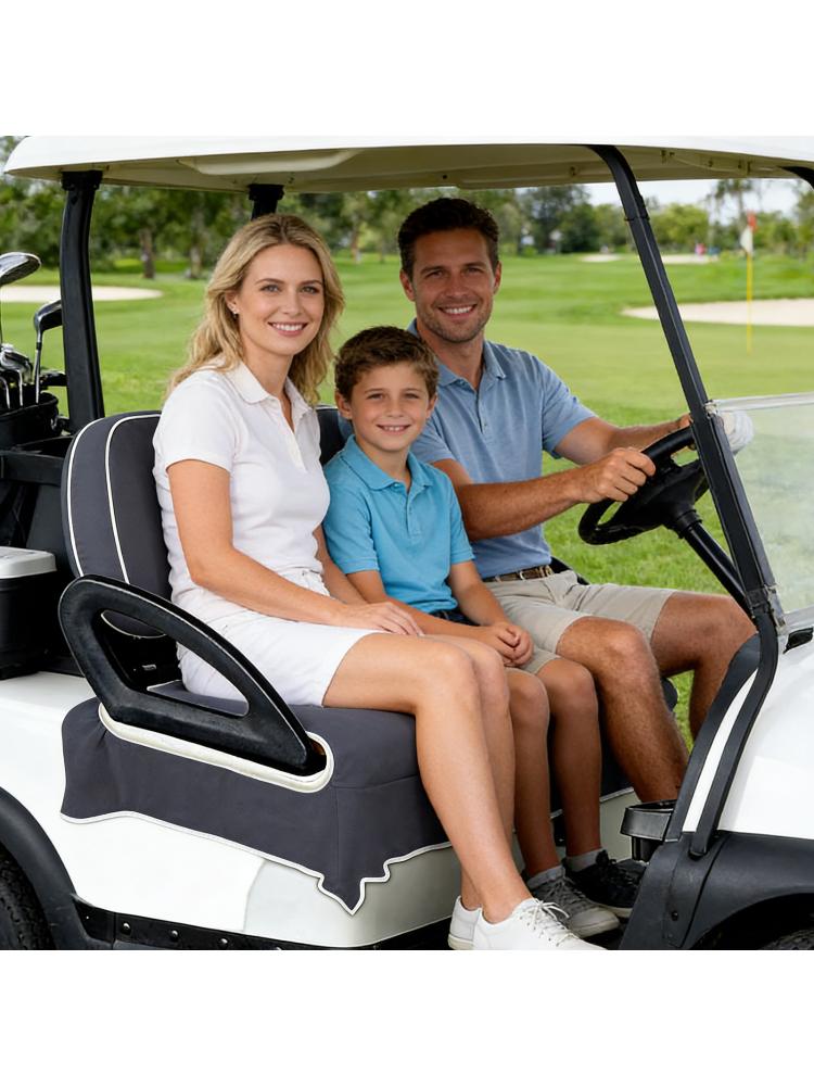 Universal Golf Cart Seat Cover Compatible With Most 2 Seater Carts Having Accurate Armrest Openings For Easy Installation