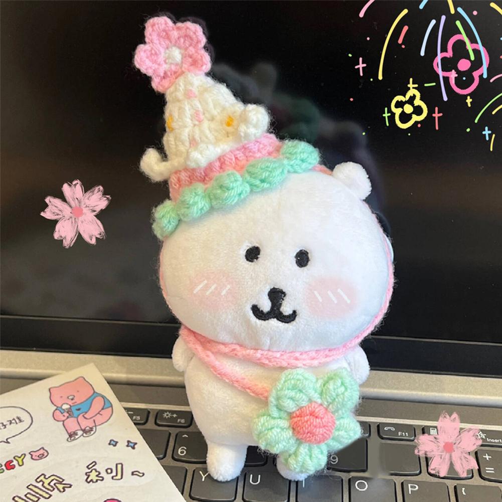 For 13cm Joke Bear Doll Clothes Fashion Clothes Hat Doll Clothes Color Match Triangular Scarf Dolls Accessories Cute Decoration Little Clothes