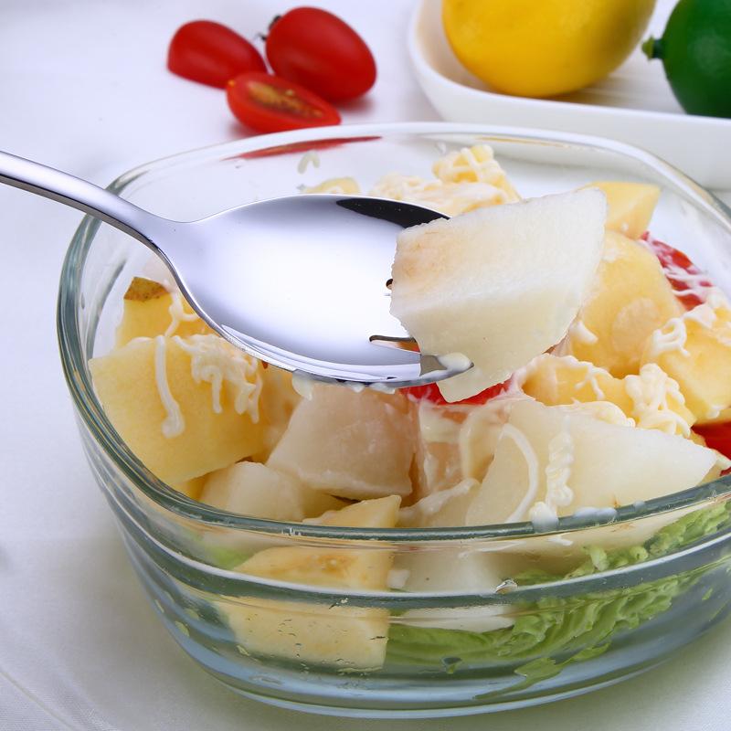 2 uds cuchara dorada para ensalada, tenedor, cuchara para ensalada, juego de cubiertos de acero inoxidable, juego de cuchara de servicio, cuchara única colorida, herramienta de cocina